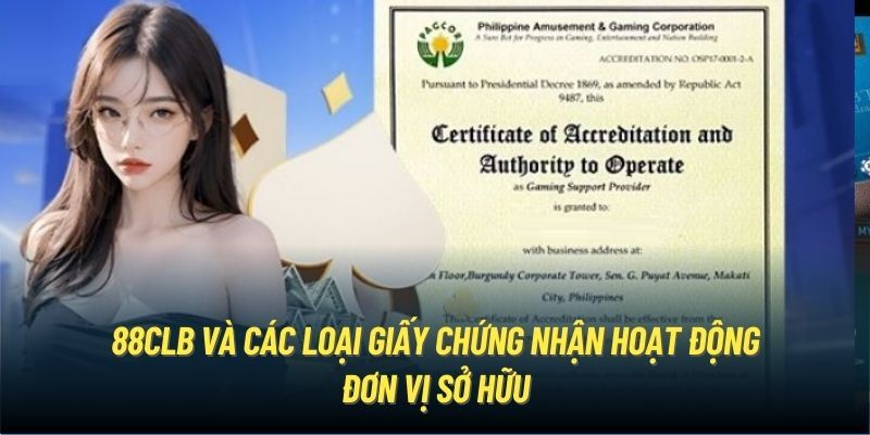 Chứng nhận hoạt động